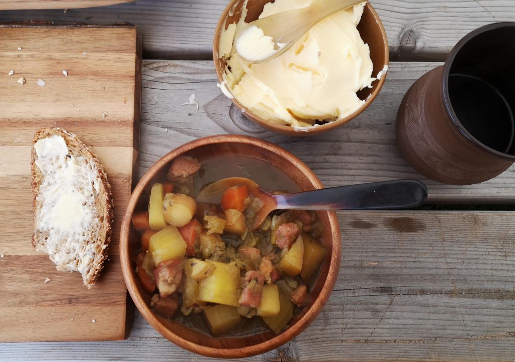 Medieval stew & soup of my own making Postej & Stews